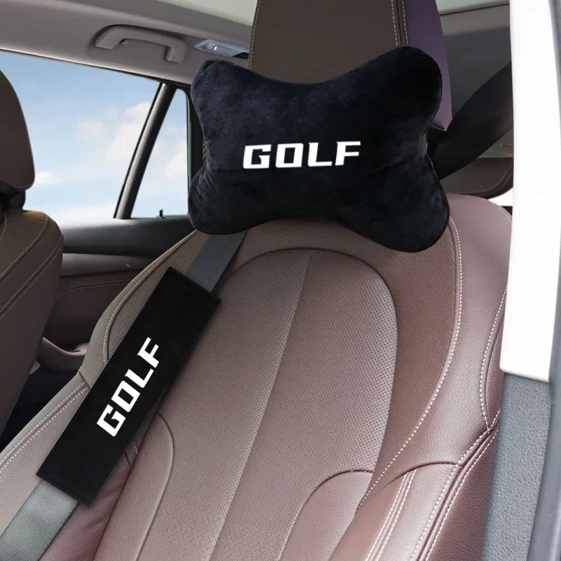 

Car Headrest Neck Pillow Seat Belt Shoulder Pad Fit For Volkswagen VW GOLF 4 5 6 7 8 mk4 mk5 mk6 mk7 mk8 Auto Accessories