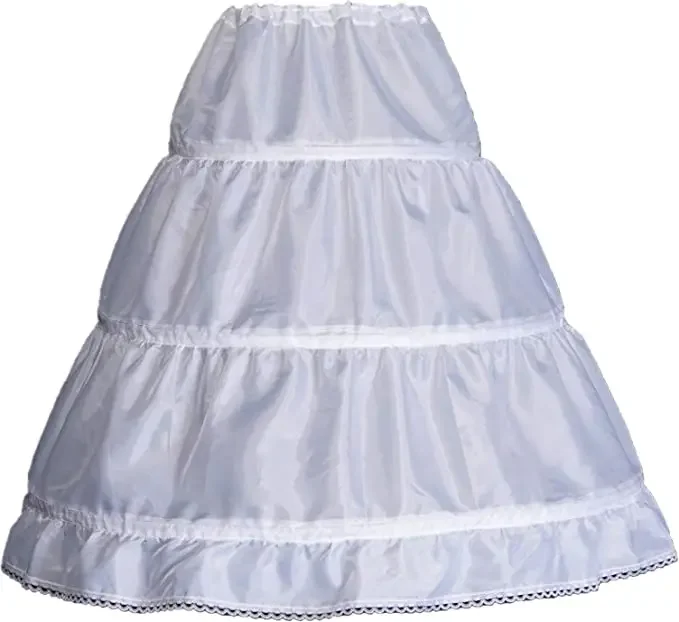 New Spring Design 3 Hoops Petticoat Full Slips Flower Girls Crinoline Skirts Ball Gowns