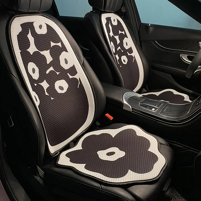 

New Cartoon Flower Breathable Ice Silk Universal Summer Car Seat Cushion Cover Car Interior Ornaments