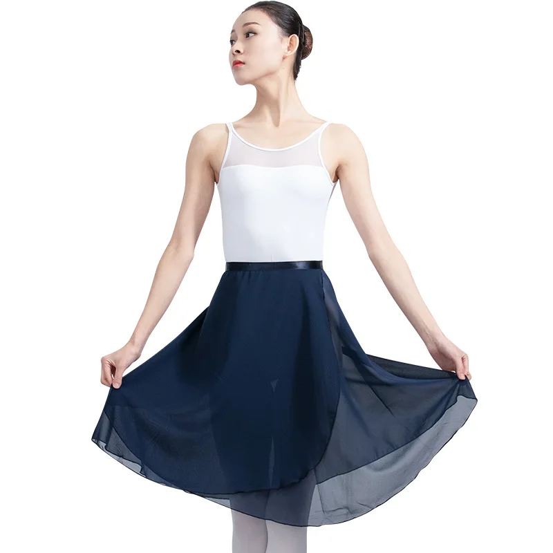 

Adult Ballet Costume Chiffon Half Skirt Dance Teacher's Practice Waist Veil Skirt Women's Dance Skirt