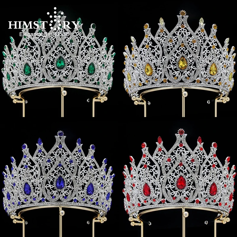 

Himstory Luxury Princess Jewelry Tiaras and Crowns Headband New Love Bridal Big Wedding Hair Accessories Headpiece For Women