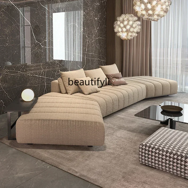 32Minimalist special-shaped corner fabric sofa diagonal arc creative Nordic designer