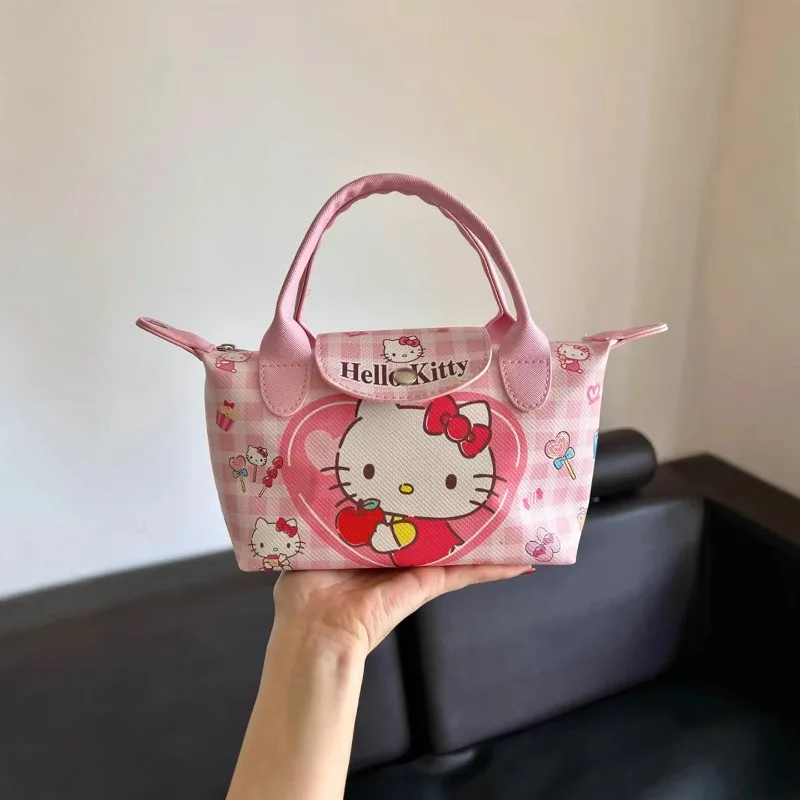 

Сумки через плечо с милым рисунком «Hello Kitty», Y2k Kawaii, женская маленькая сумка, кожаная сумка на плечо в японском стиле, косметички для девочек