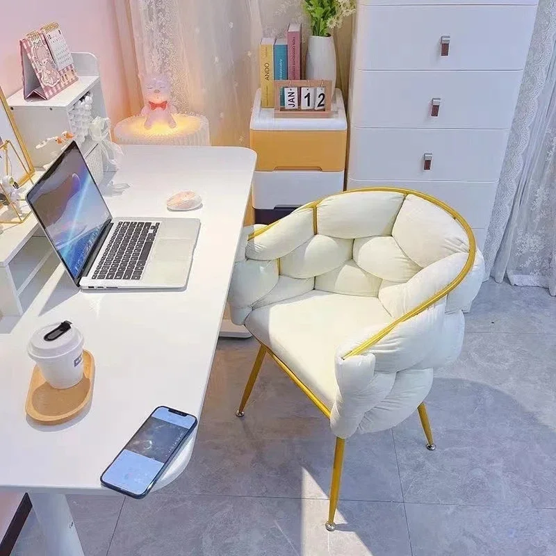 

Comfortable Unique Dining Chairs Nordic Gold Legs Modern Upholstered Chair With Backres Beauty Salon Sillas De Comedor Furniture