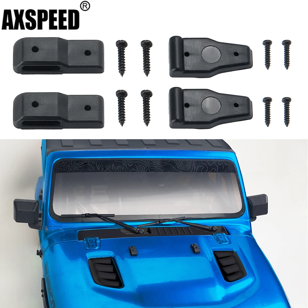 AXSPEED Plastic RC Car Engine Cover Hinge Door Hinge for 1/10 Axial SCX10III AXI03007 RC Crawler Car DIY Decoration Parts