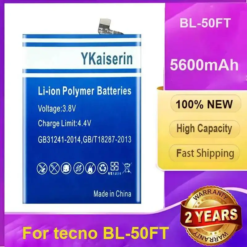 

5600Mah For Tecno BL-50FT High Quality Mobile Phone Battery