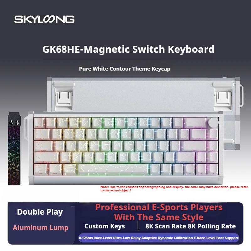 

SKYLOONG GK61/GK68 HE Magnetic Keyboard Aluminum Case 8K RT0.01mm Rapid Trigger PBT Keycap RGB Wired Game Keyboard for PC Gamer