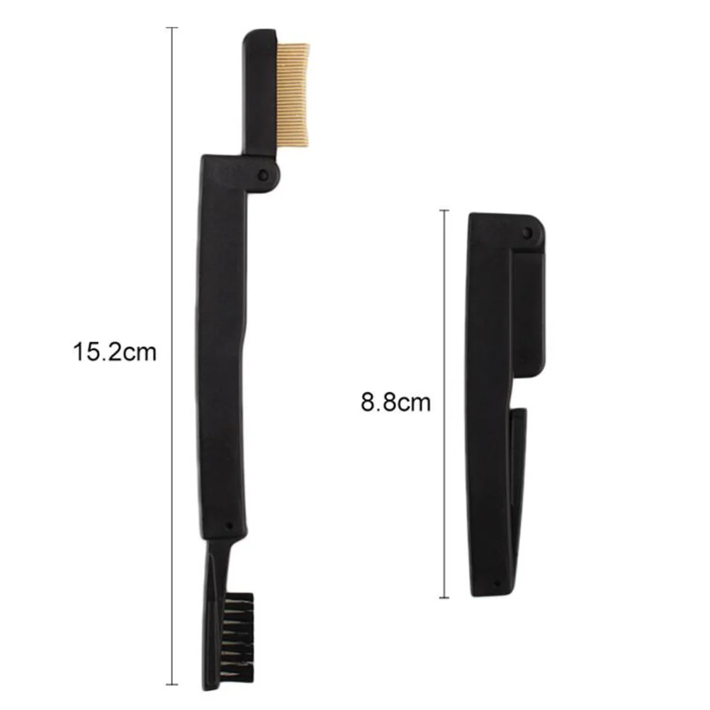 Dubbelzijdig Opvouwbare Wenkbrauwborstel Vrouwen Wimperkam Make-up Tool voor Curling Scheiden Wimpers Reizen Draagbaar Langdurig Gebruik