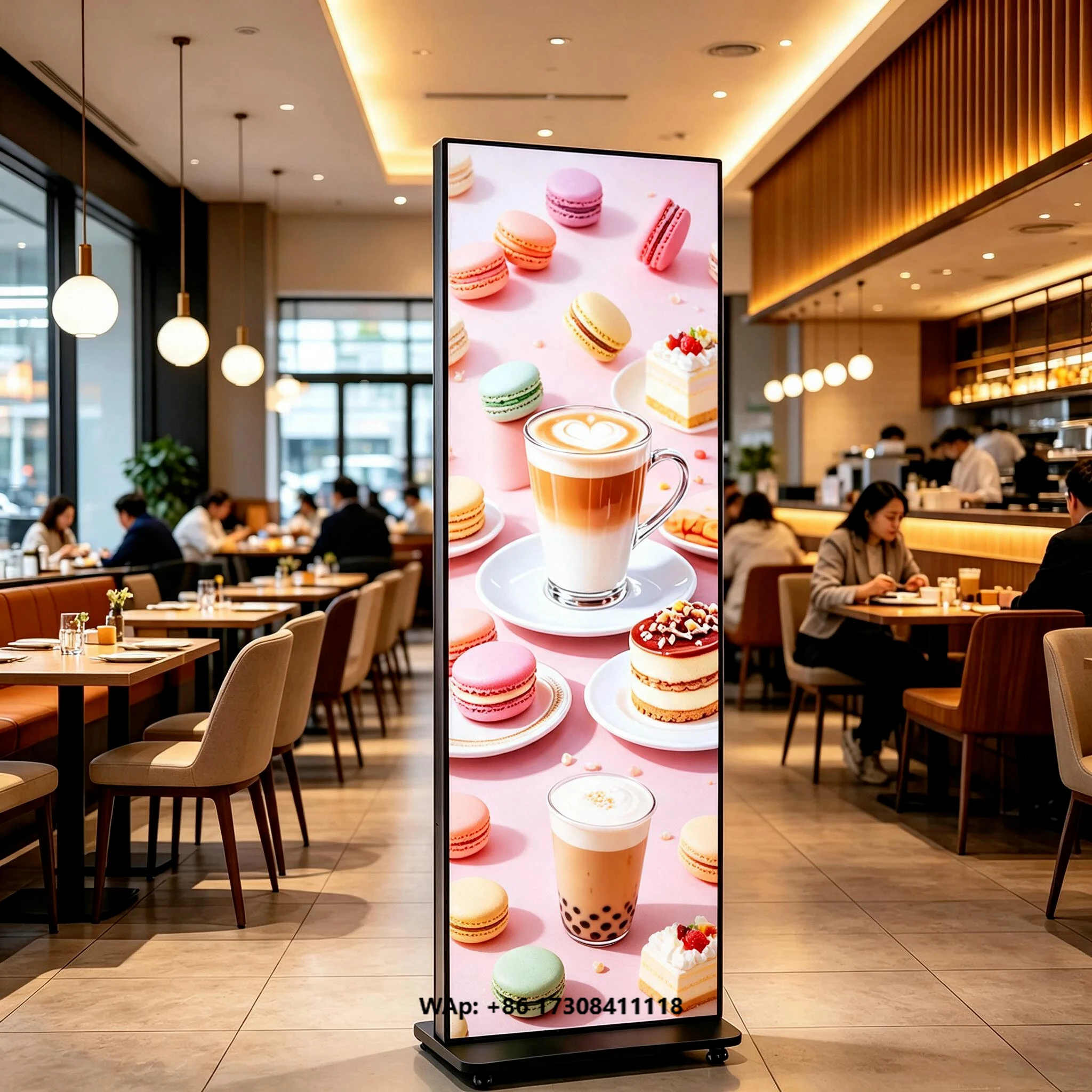 Indoor P2.5 LED Poster Screen Floor Standing Portable Digital Signage Advertising Screen for Mall Exhibition Retail