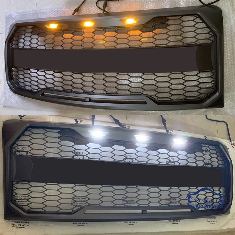 Modified For Ford F150 Grill Raptor Style For F-150 2009 2010 2011 2012 2013 2014 Racing Grills Front Bumper Grilles Grill Mesh