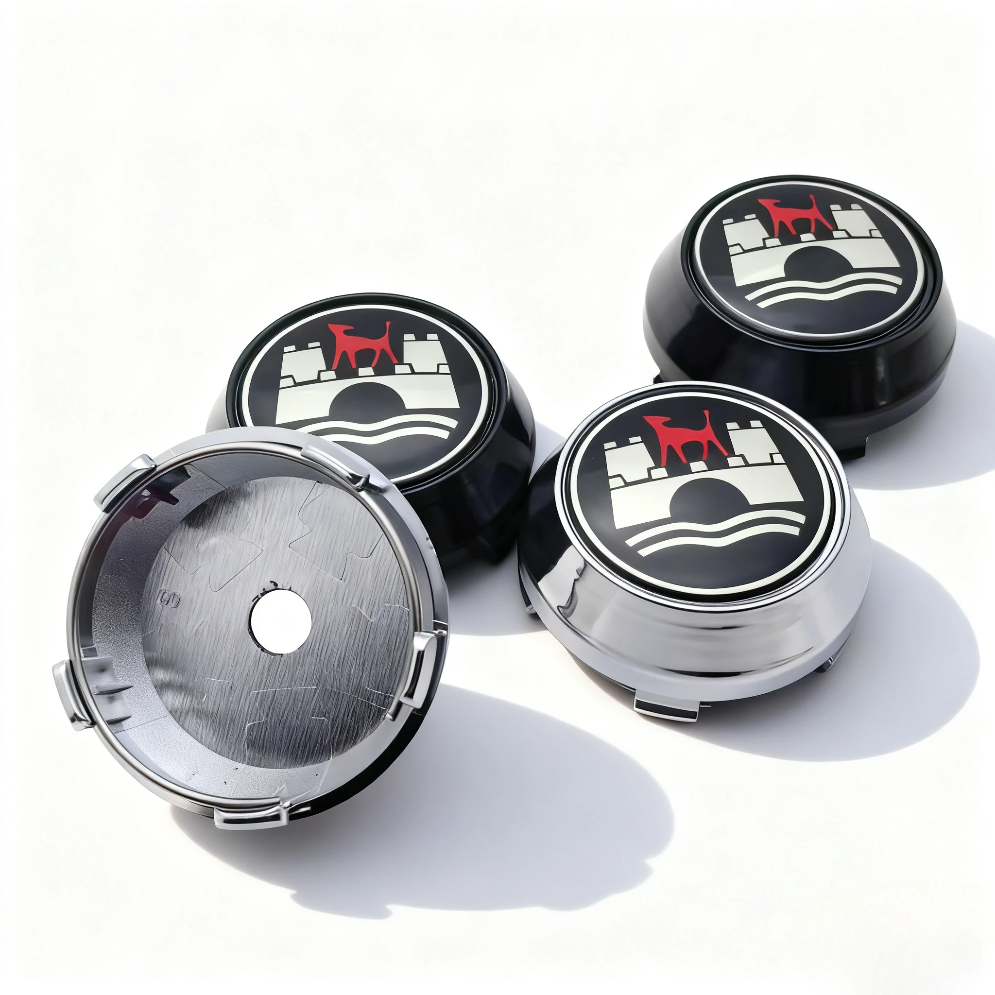 4 قطعة شعار وولفسبورغ شعار سيارة عجلة مركز قبعات 60 مللي متر 56 مللي متر عجلات محور عالية غطاء الذئب شارة حافة Hubcaps غطاء استبدال الملحقات #1