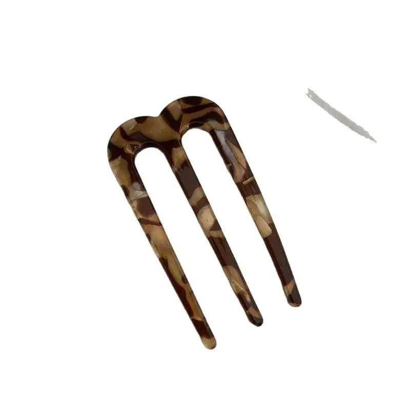 Französische Haarnadeln für Frauen, U-förmige Haargabeln, Vintage-Frisuren-Accessoires, modische 3-Zinken-Haarnadeln, Kopfschmuck【AliS8】 – Detail 7
