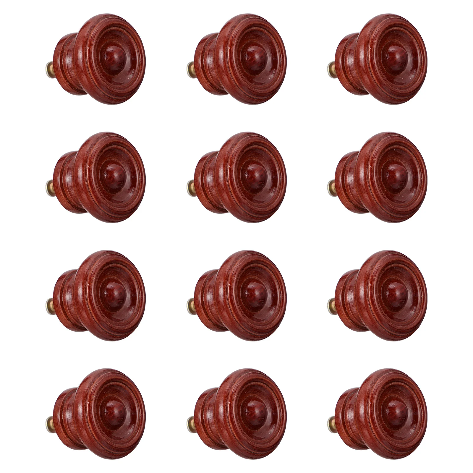 

12Pcs Wooden Drawer Pull Handles Cabinet Knobs Durable Easy Install Furniture Accessories Home Indoor Kitchen Living Room