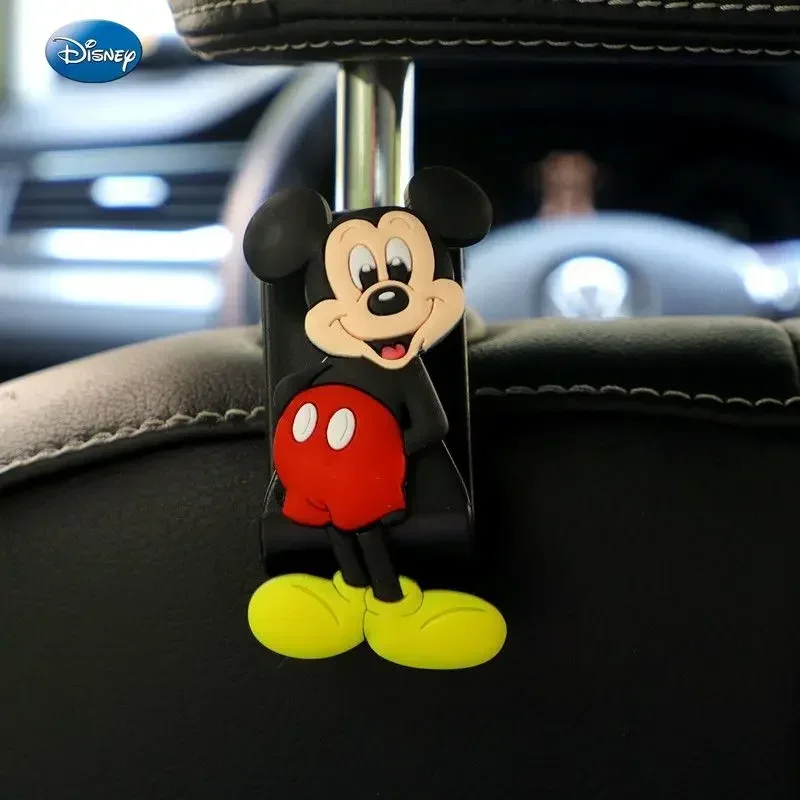 Disney car interior hook, hidden car hook behind the seat buckle, rear  small items Mickey and Minnie cartoon car hook  anime