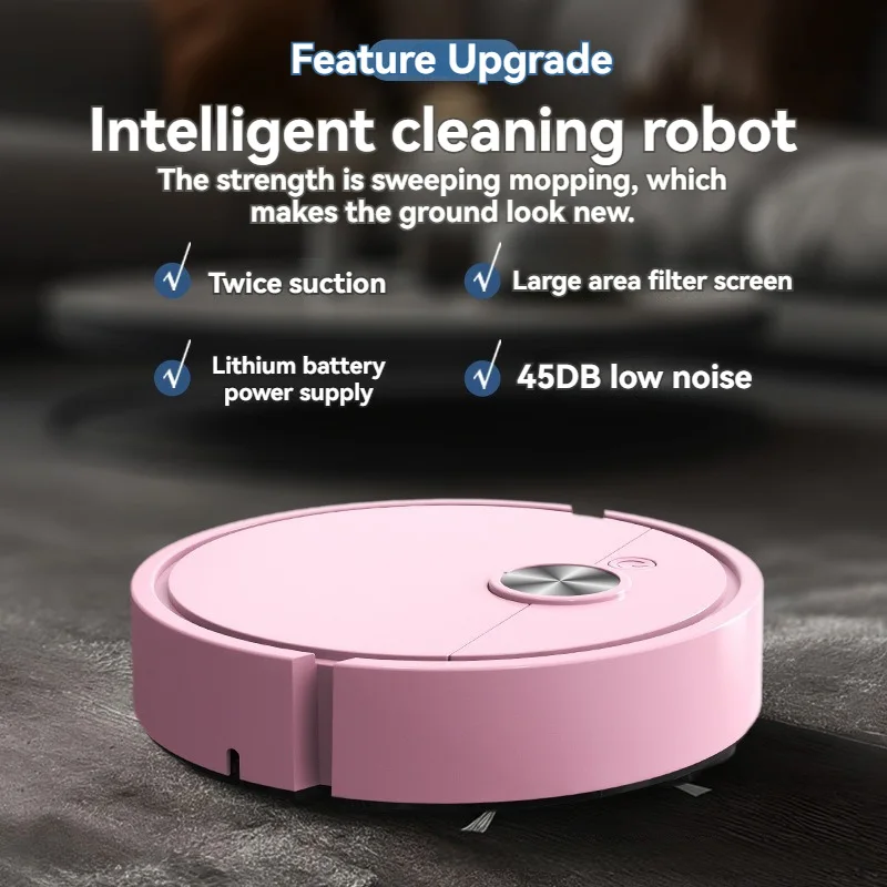 3-in-1 Smart Robotic Vacuum, 300Pa Strong Suction, Hard Floor, Pet Hair, Carpet, Auto Home Clean, Mop-Vacuum Combo, Efficient