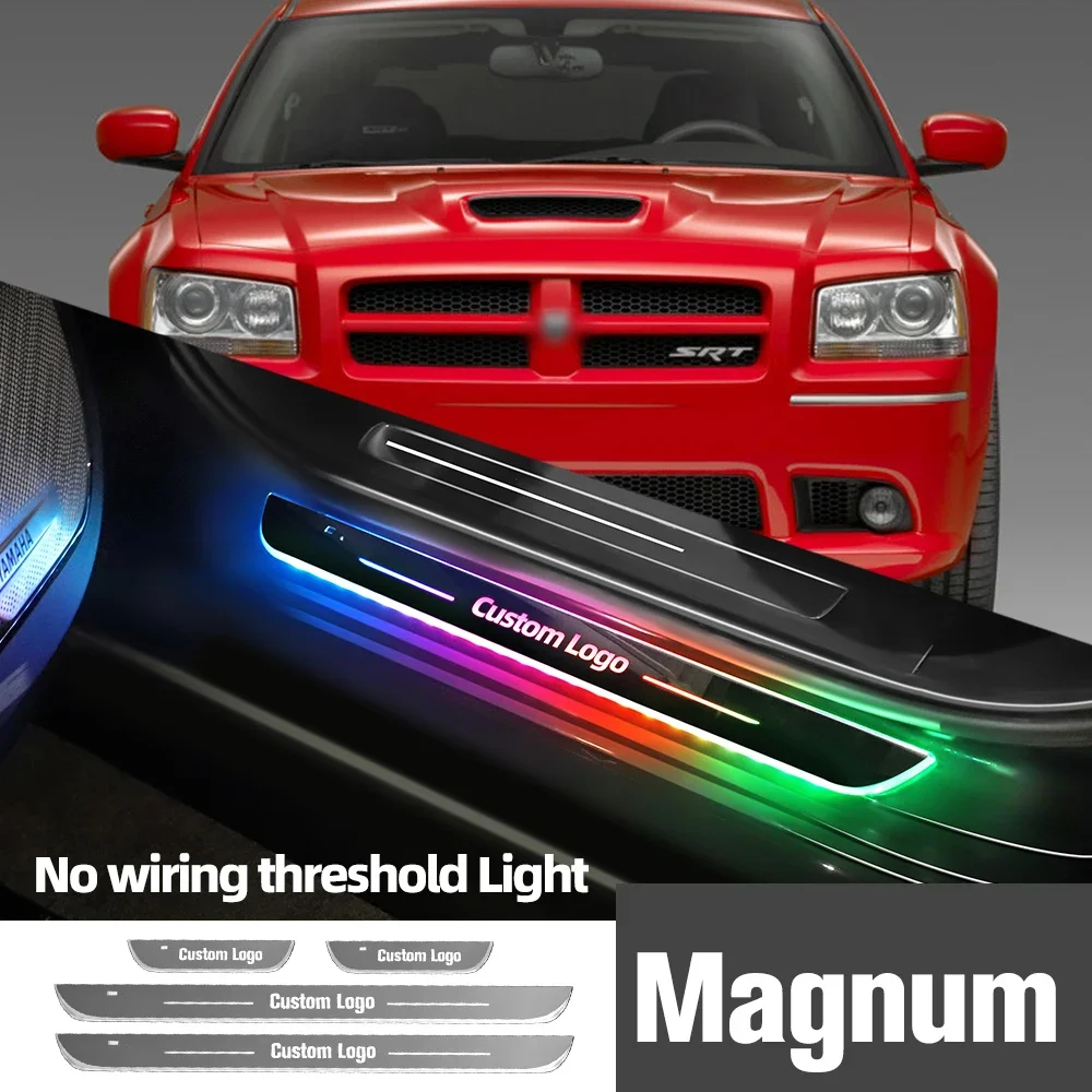 

For Dodge Magnum 2004-2008 2005 2006 2007 Car Door Sill Light Customized Logo LED Welcome Threshold Pedal Lamp Accessories