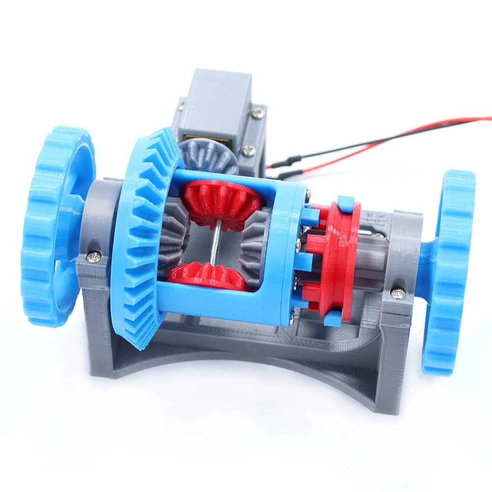 Automobile Differential Model Electric Assembly 3D Printing Module Differential Principle Gear Transmission Simulation