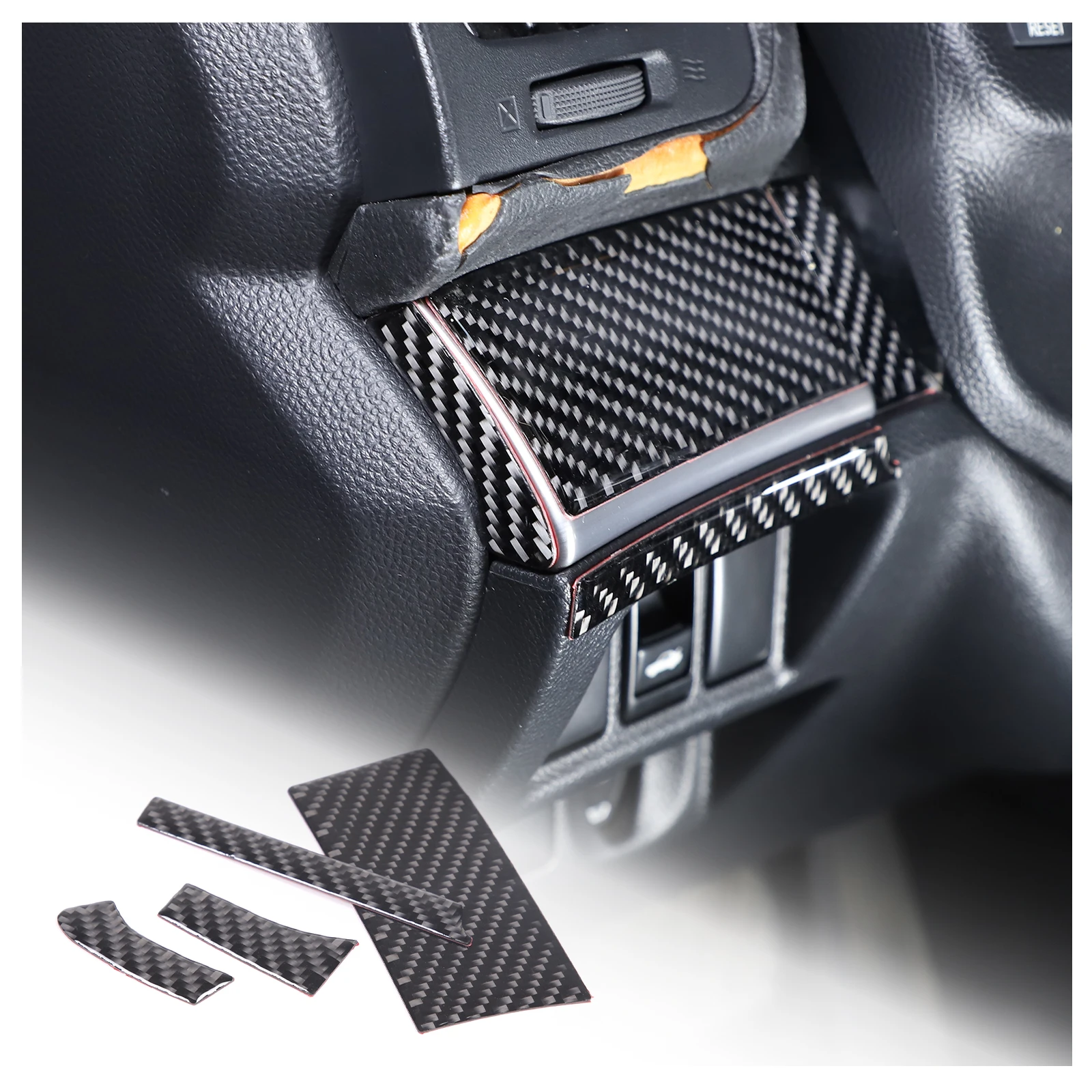 

Soft Carbon Fiber Car Dashboard Side Down Panel Trim Stickers For 2007-2013 Infiniti G25 G35 G37 Car Accessories