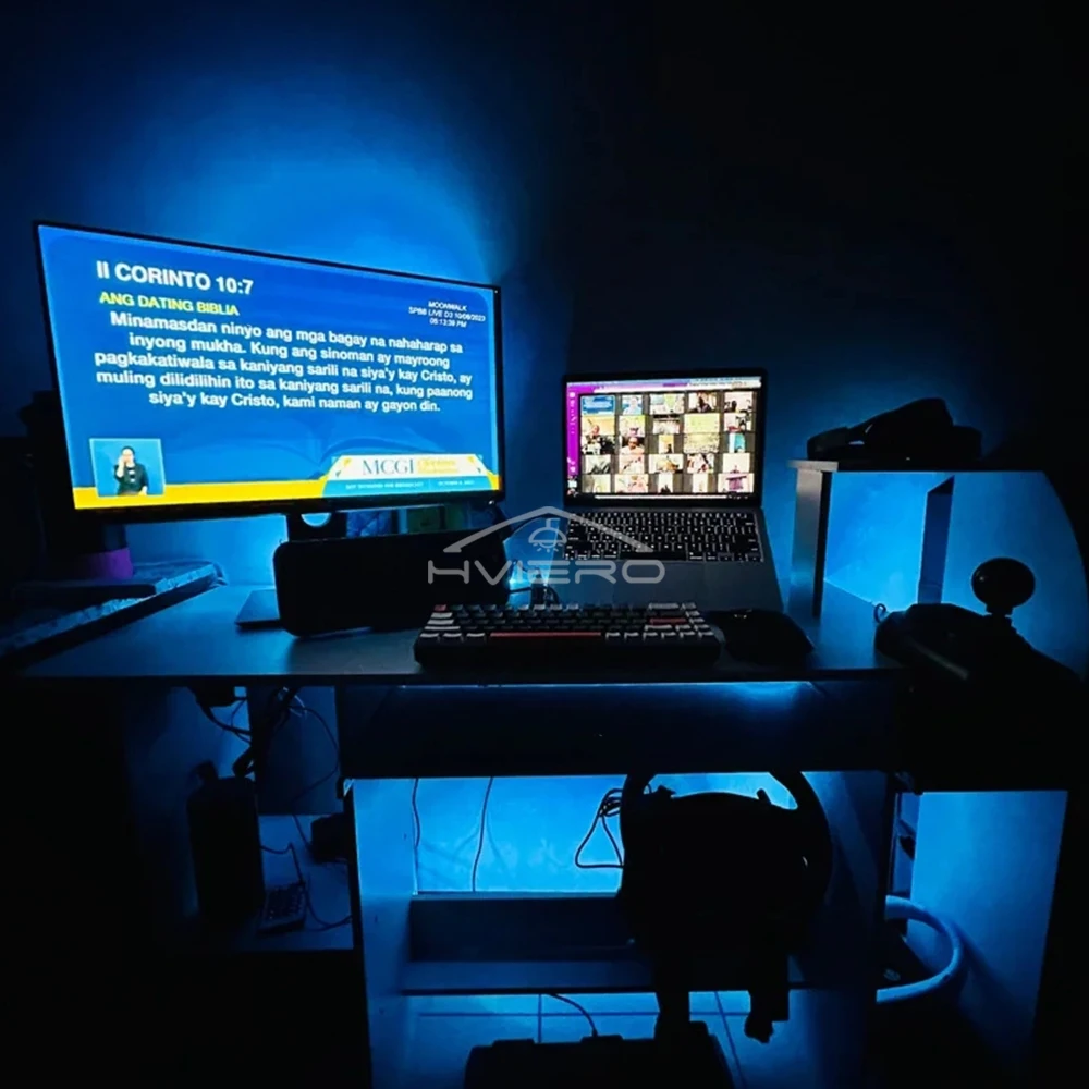 Lampu Rumah Camping IR WIFI RGB 2835 270Led Strip Ribbon Pencahayaan Liburan Lampu Taman Kuat Dekorasi Ruangan Lampu Meja Plafon