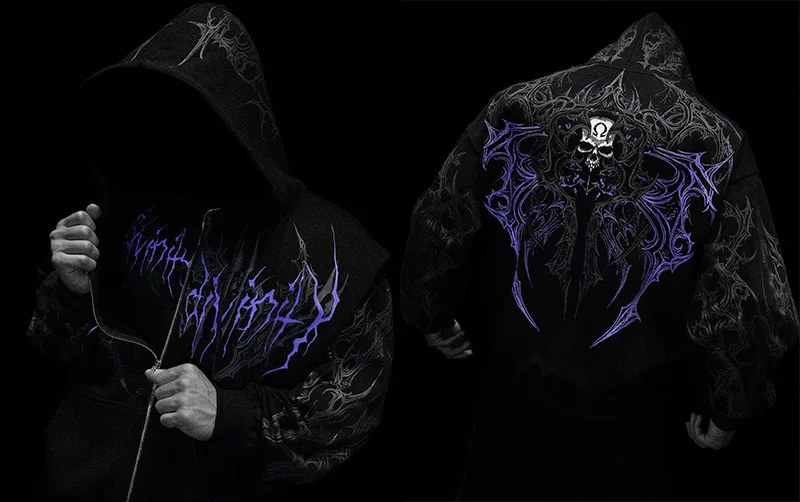 Breathedivinity Gothic-style American street sports fitness loose