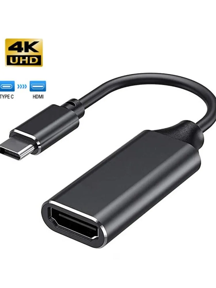 Convertisseur adaptateur Compatible Type C vers HDMI 4K 60Hz USB C vers HDMI pour MacBook Pro Air iPad Pro Samsung Galaxy S10/S9 USB-C HDMI