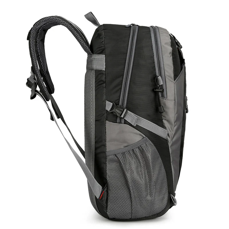 حقيبة ظهر للمشي لمسافات طويلة في الهواء الطلق - 30-40LCapacity، سحاب للإغلاق، نمط الحروف، نمط رياضي، مناسبة لتسلق الجبال والأنشطة الخارجية