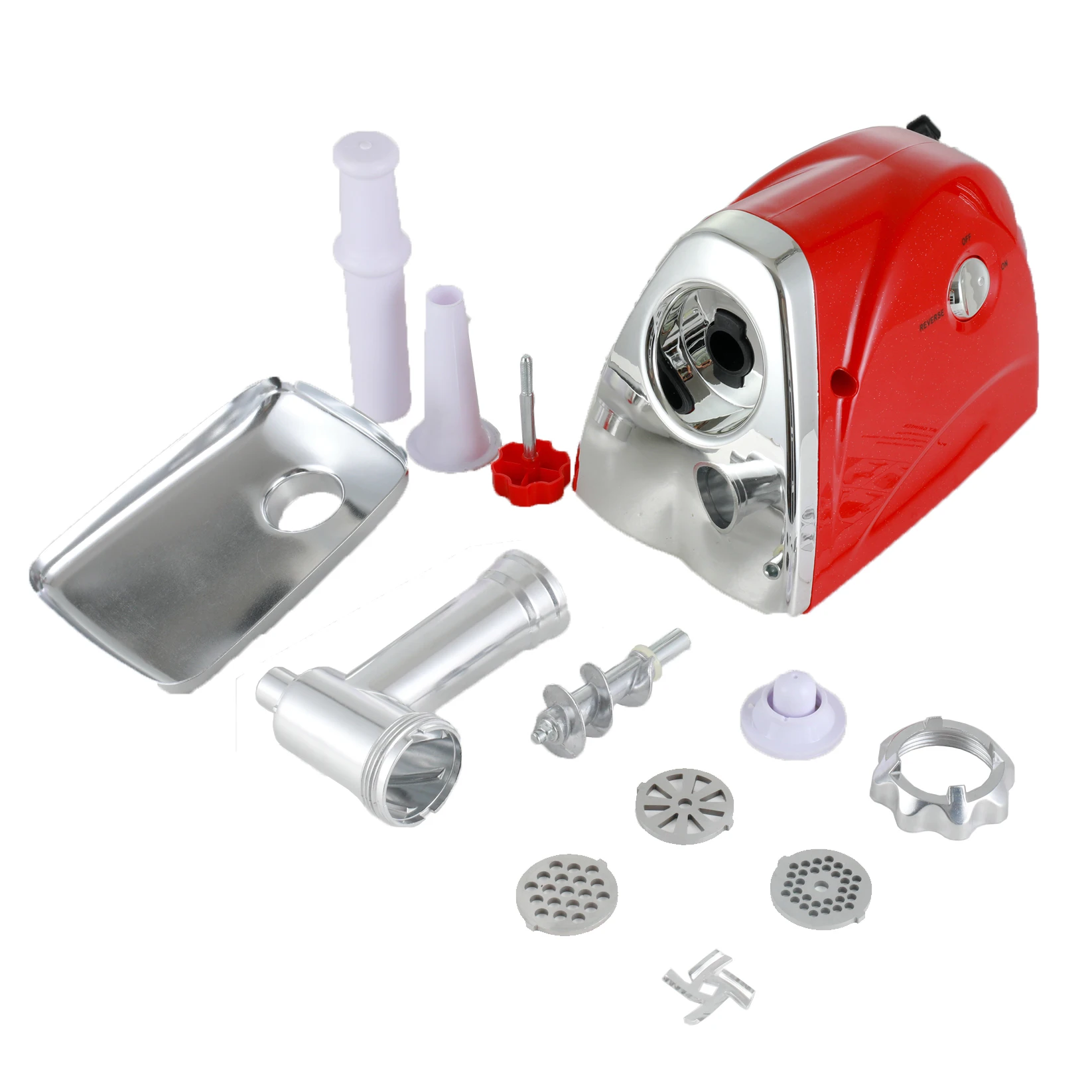 3000W Heavy Duty Stainless steel Electric Meat Grinder Meat Slicer Sausage Maker With Blades Red