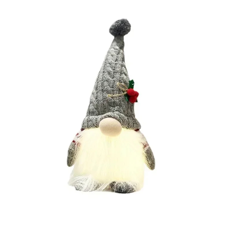 Christmas Doll Gift Ornament Christmas High end Lantern Dwarf Knitted Hat Rudolf Doll Ornament santa gnome dekoracje świąteczne