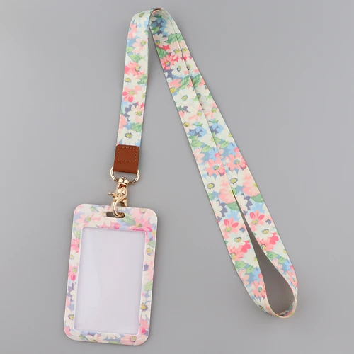 Imagen 2 del producto Cordón de correa para el cuello de hojas pequeñas para llaves, tarjeta de identificación, correas para teléfono móvil para gimnasio, soporte para insignia USB, cuerda colgante para teléfono DIY, cordón de flores