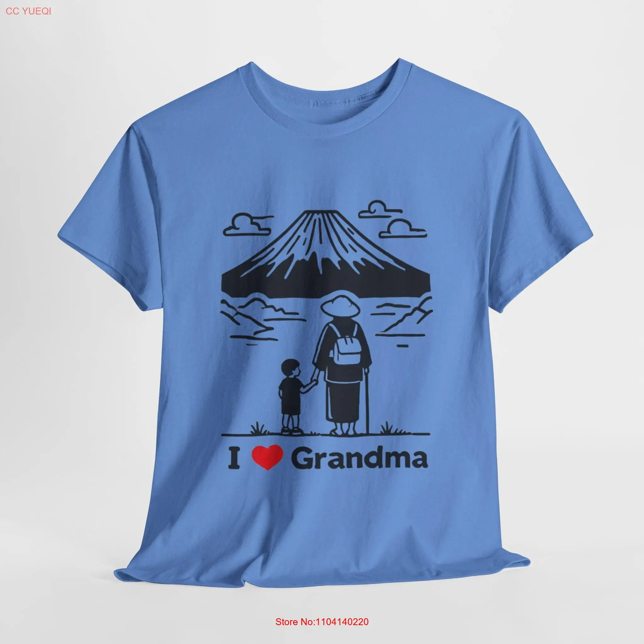 Mount Fuji Exploration I Love You Grandma T Shirt long or short sleeves