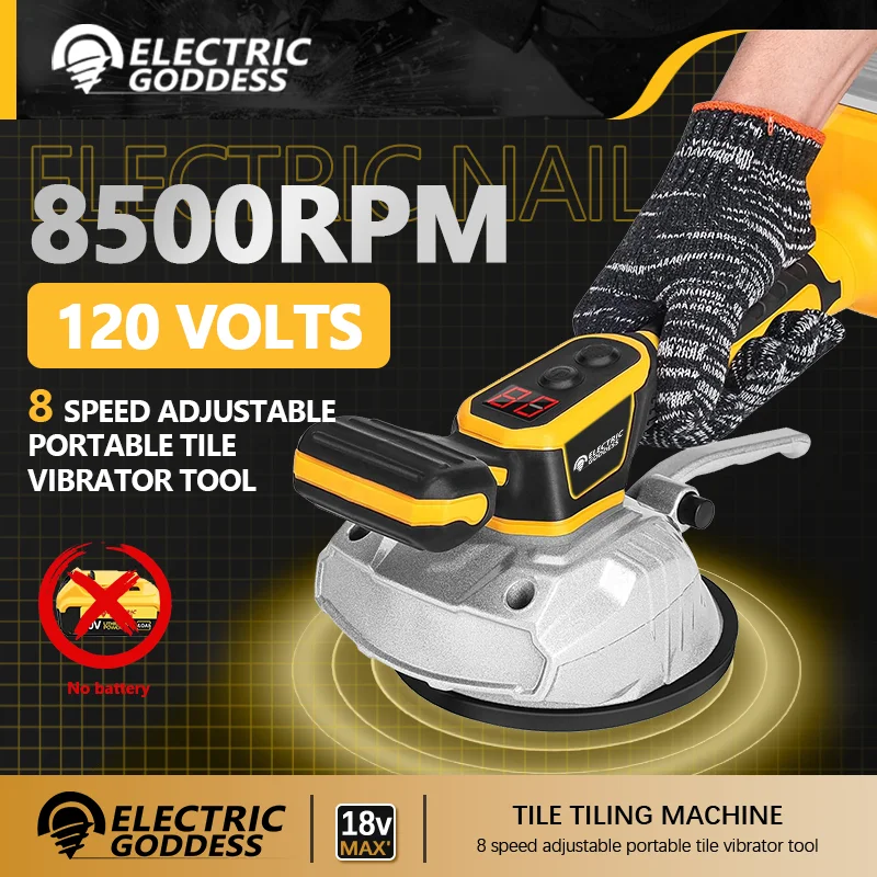 Deusa elétrica 8 níveis de ferramentas de telha de adiustment alta capacidade de carregamento parede telha ferramentas vibratórias para dewalt 20v