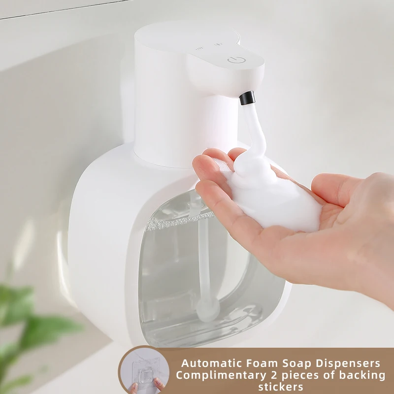 Nieuwe Wandmontage Automatische Zeepdispenser Schuim Slimme Handwasmachine 500 ml Vloeistof Oplaadbare Badkamer Inductie Sensor