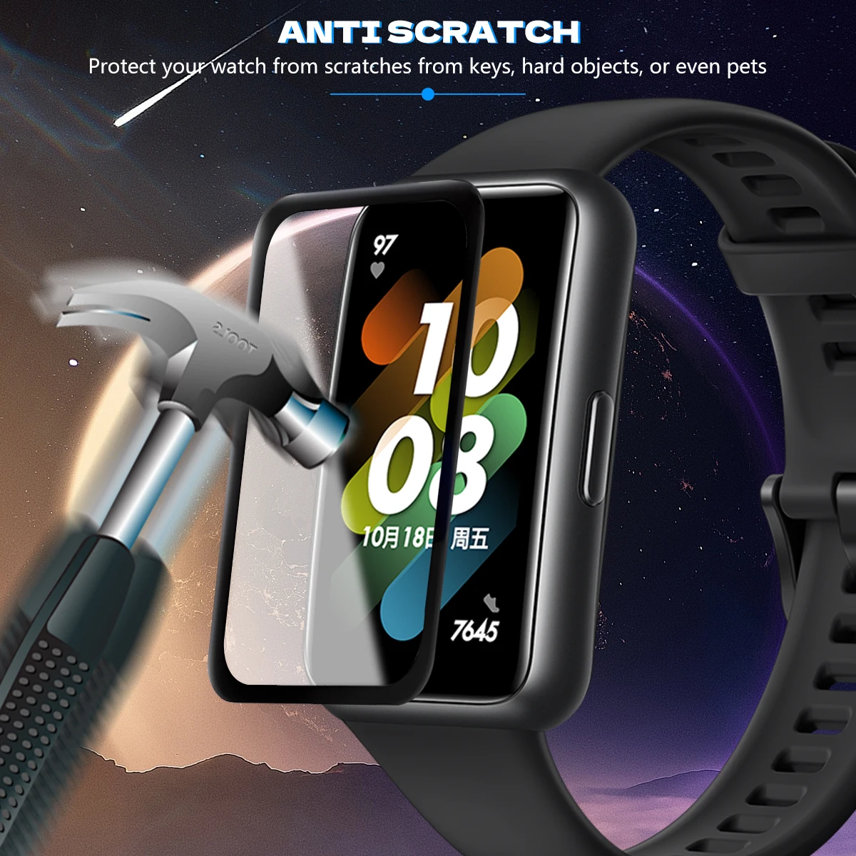 20D Screen Protector for Samsung Galaxy Fit3 Anti-scratch Film for Galaxy Fit 3 Full Coverage Ultra-HD Protective Film(Not Glass image 2