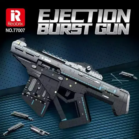 Burst Submachine Gun Model 1508Pcs Blocks Kit, MOC Building Blocks Toy for Military Fans, DIY Collectible Gift.Compatible Lego