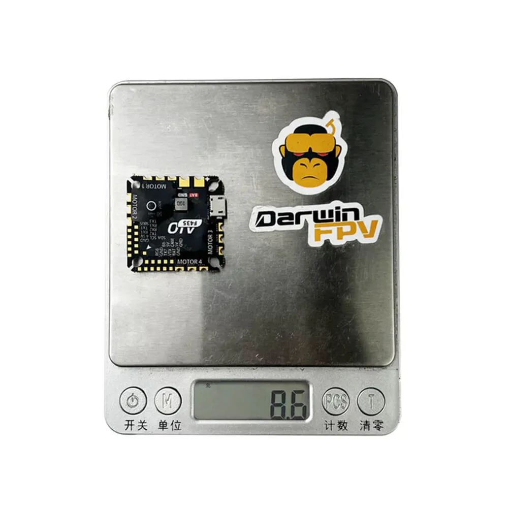 DarwinFPV F435 45A AM32 AIO 3-6S High-Performance Flight Controller F4 16M Blackbox OSD AM32 45A ESC for 3-6S FPV Drone