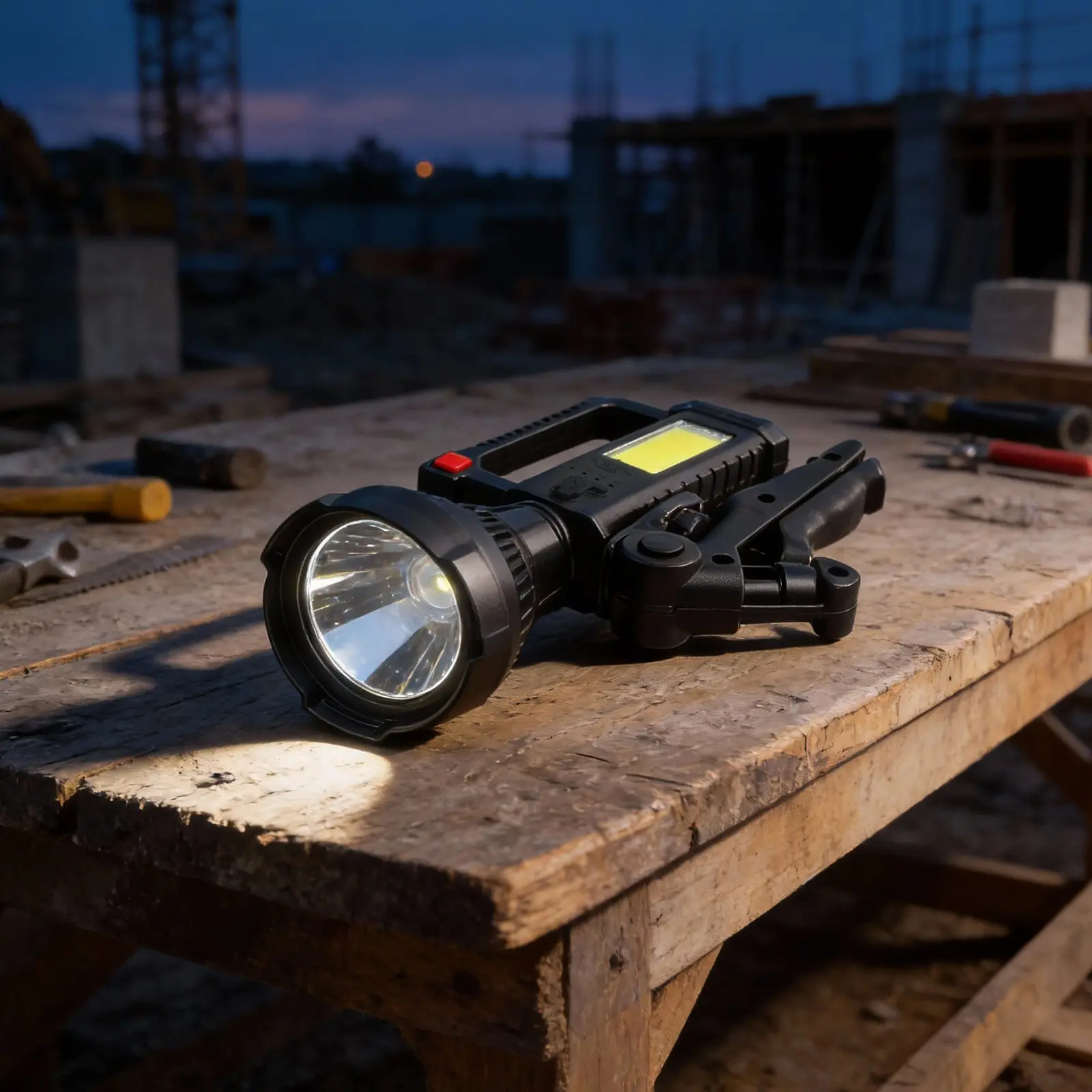 

Водонепроницаемый прожектор с высокой яркостью, для выживания, прибл. 195*90*85 мм, четыре режима освещения, дальнобойный, с фокусировкой