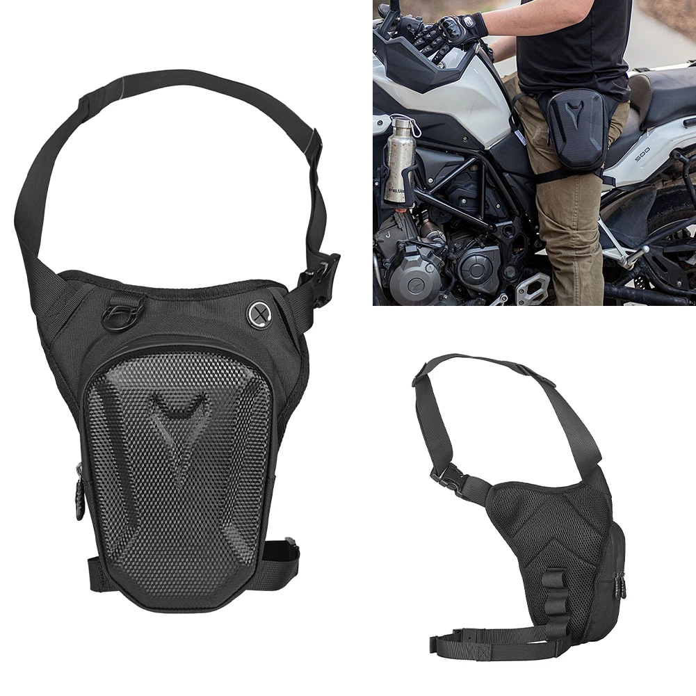 Motorcycle Leg Side Bag Waterproof Hard Shell Motorbike Bag Large Capacity Phone Waist Pack Camping Hiking Crossbody Bag