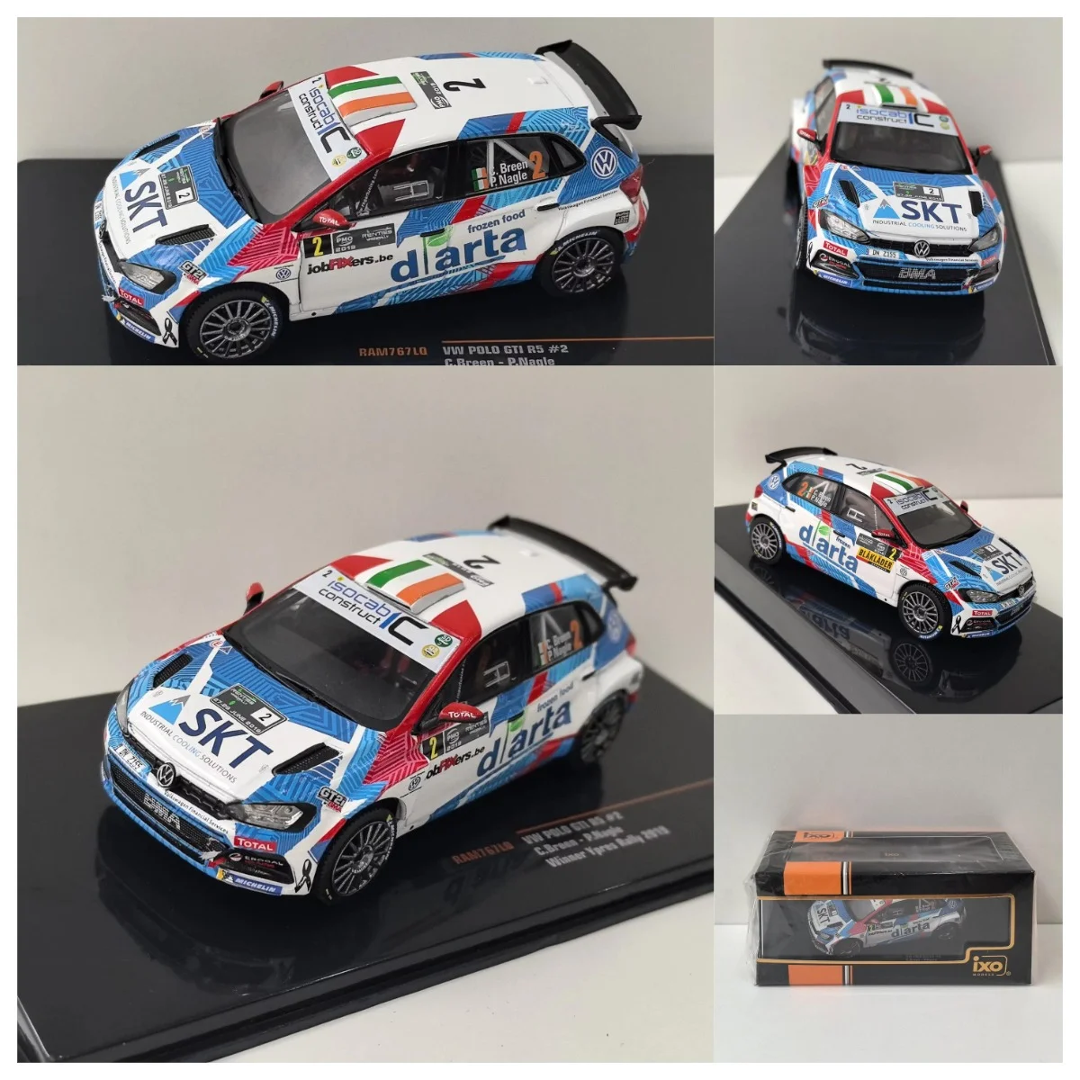 

Коллекционная модель IXO Diecast в масштабе 1/43: VW POLO GTI R5 (Box Cracking) # Модель автомобиля из сплава 2019 года, 33-й серии