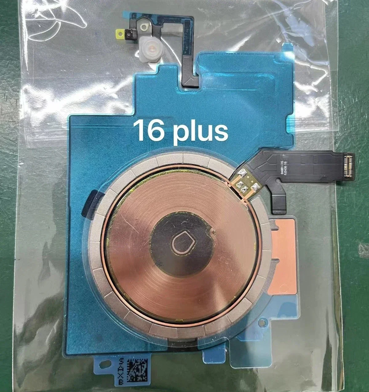 OEM Kabellose Ladespule NFC-Antenne Ersatzteil mit LED-Blitzlicht Flexkabel für iPhone 14 15 16 Plus Pro 17 Pro Max Ersatzteile