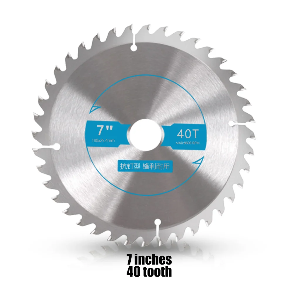 1 pçs serra circular elétrica lâmina de corte madeira disco ângulo moedor acessórios 180/230mm 40/60/80t compacto ferramentas serra circular