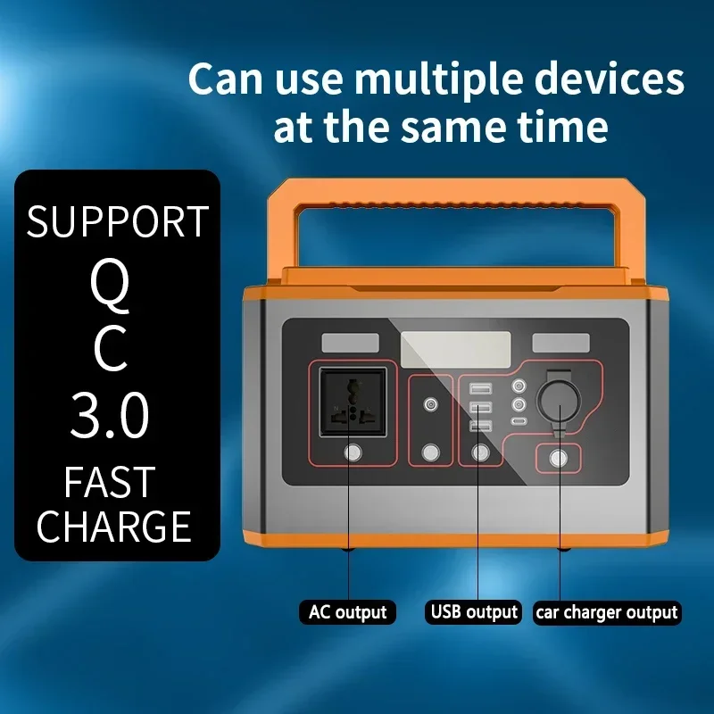 PURFIELD สถานีไฟฟ้าพกพา 500W 135000 mAh เครื่องกําเนิดไฟฟ้าพลังงานแสงอาทิตย์ 220V การจ่ายไฟฉุกเฉินกลางแจ้งแบตเตอรี่ Pure Sine Wave DC AC Outlet