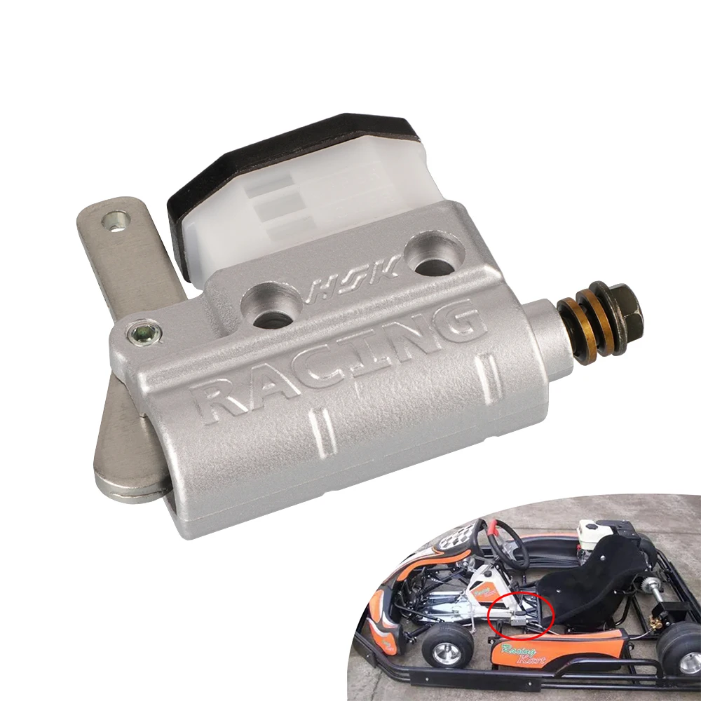 NEW Rear Foot Hydraulic Brake Master Cylinder Pump For Go Kart Drift Track Racing Tricycle Quad ATV UTV