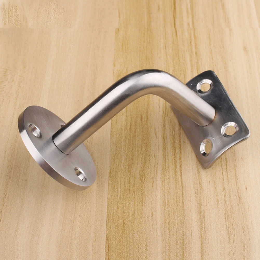 Silver Stair Handrail Bracket Bannister Wall Support Hand Rail Balustrade Strong Wall Mounted Brackets Guardrail Accessories