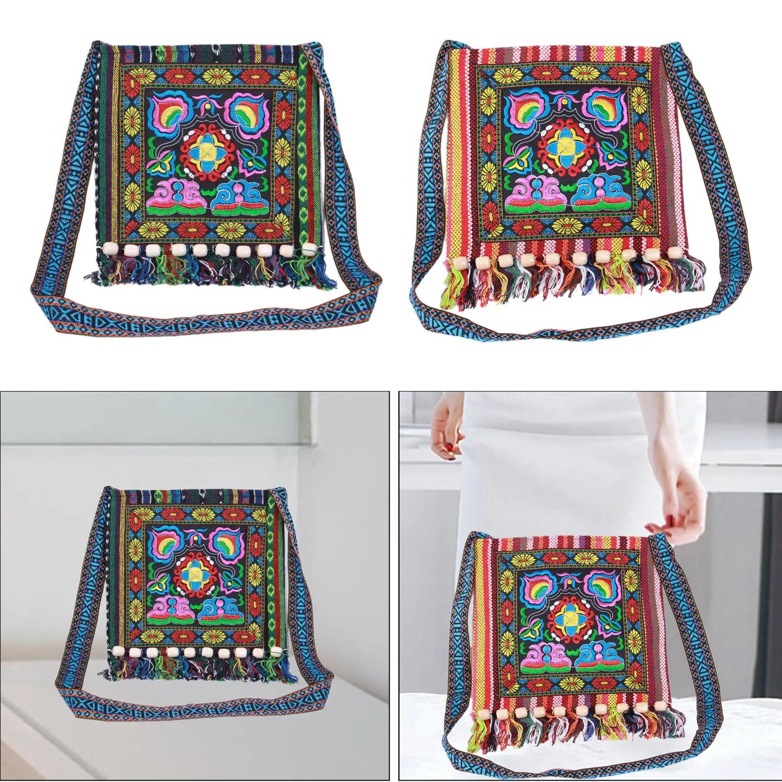 

Tribal Embroidery Bag Handbag for Traveling Party Favors Supplies Holiday