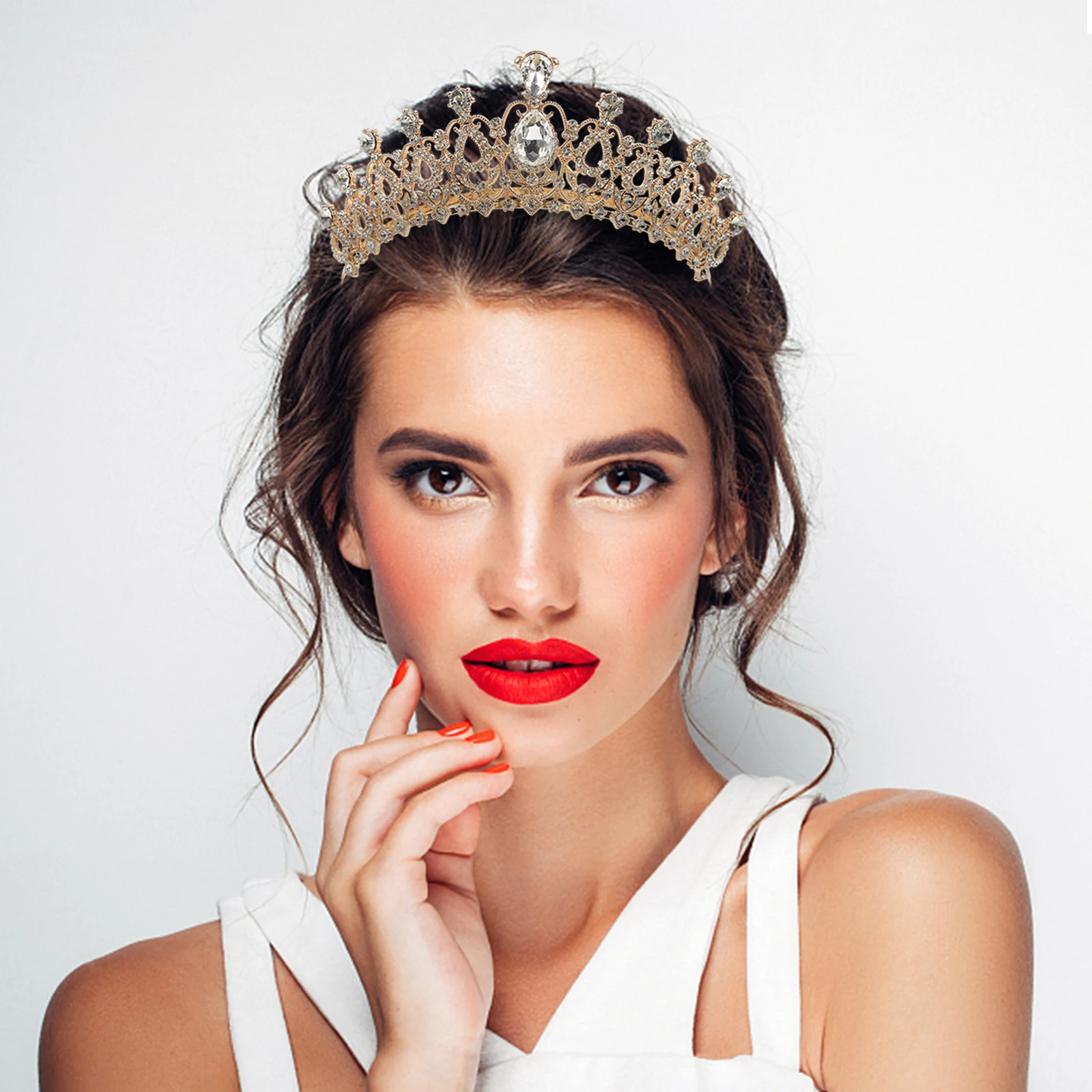 

Crown Necklace for Party Costume Accessories Women Elegant Elegant Jewelry Jewelry Wedding Dress Accessories Bridesmaid Gift