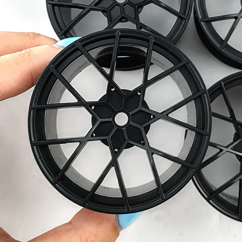 GULY CADA ชุด Building Blocks อิฐอุปกรณ์เสริมสีดําชุบ Hub สําหรับ LEGO Scale 1:8 รถ 42083 42056 42115 ล้อ