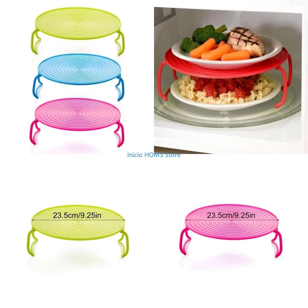A5YD 2 Level Microwave Plate Innovative Cooker Microwave Stacker Cooker 2Tier Microwave Heating Tray Plate