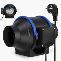 Ventilateur de gaine en ligne 100mm/150mm, 600 m³/h, 4 vitesses, pour ventilation d'air, extracteur de fumée, ventilateur mural pour salle de bain et toilettes 1