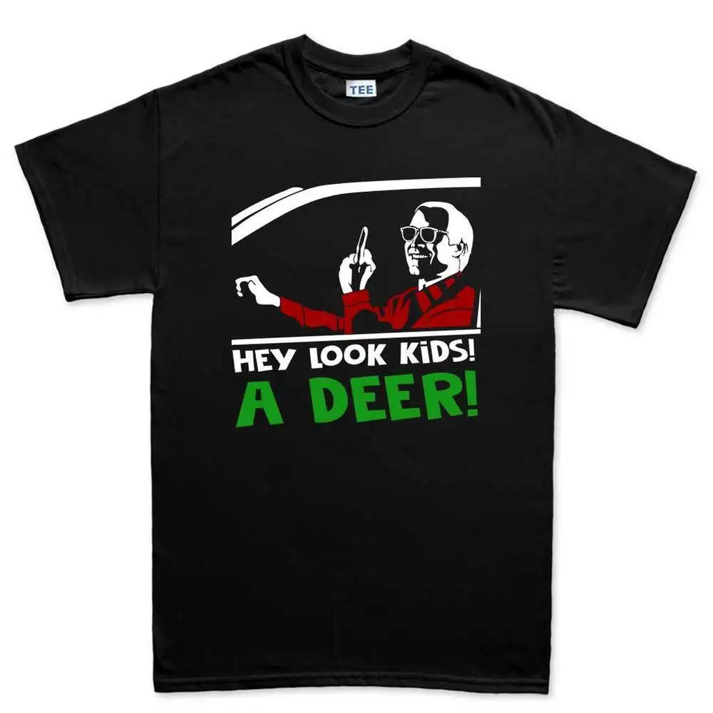 Hey Look A Deer Christmas Xmas Gift Funny Mens T shirt Tee Top T-shirt