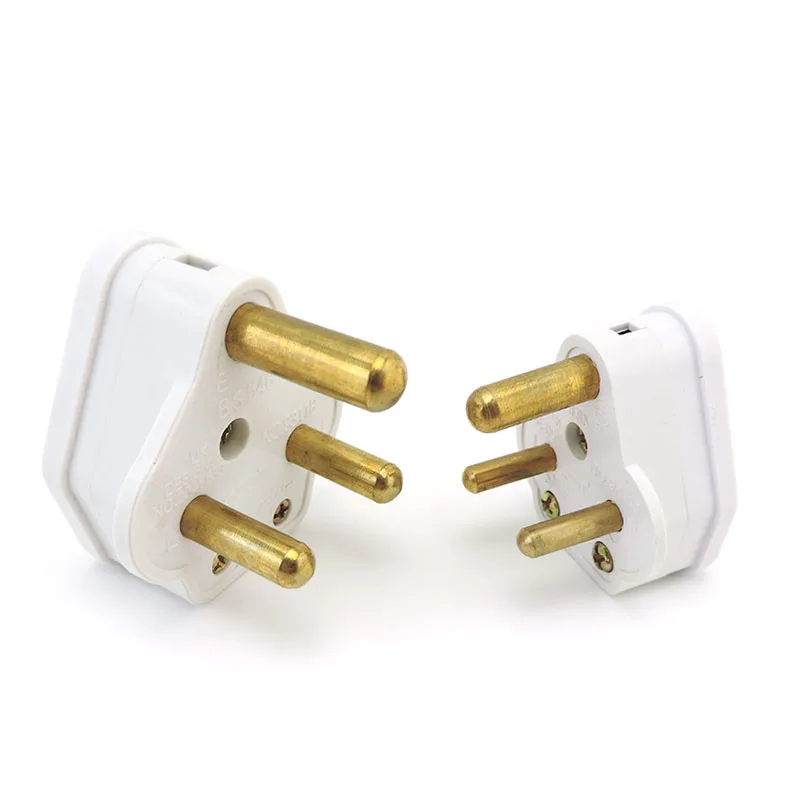 1pcs 5A 15A 3pin ndia South africa Wiring power cord plug BS546 removable cable Connector Detachable power plug Type M/D